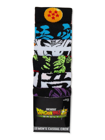 Dragon Ball Z Men'S Socks, 6-Pack